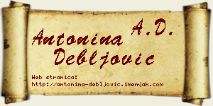 Antonina Debljović vizit kartica